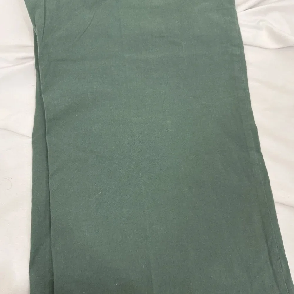 J.CREW Lizzie High Rise Linen Cotton Patch Pocket Wide Pant 33T Spinach NWT B93